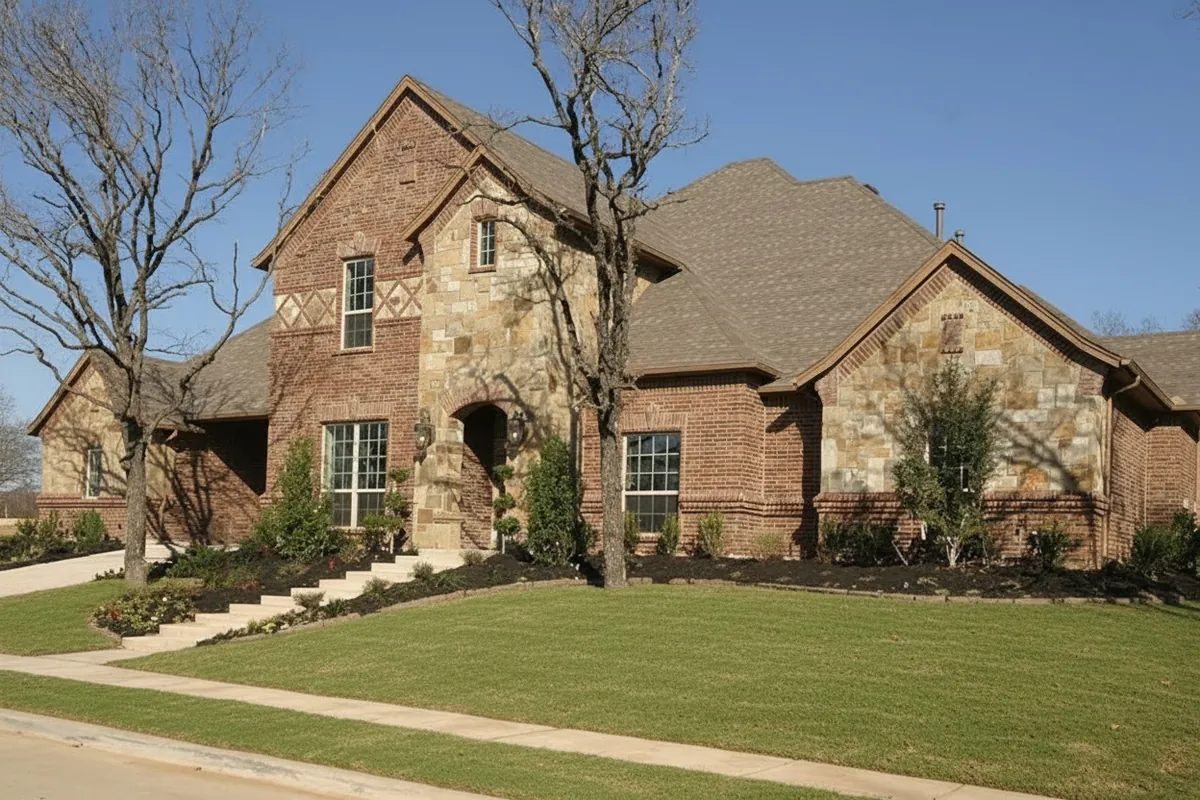 The same property with the lawn restored