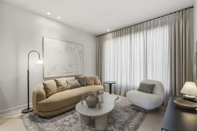 A dated living room
