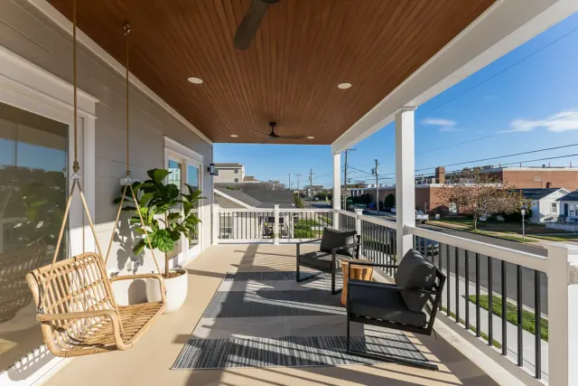 The same balcony, furnished in a Modern style
